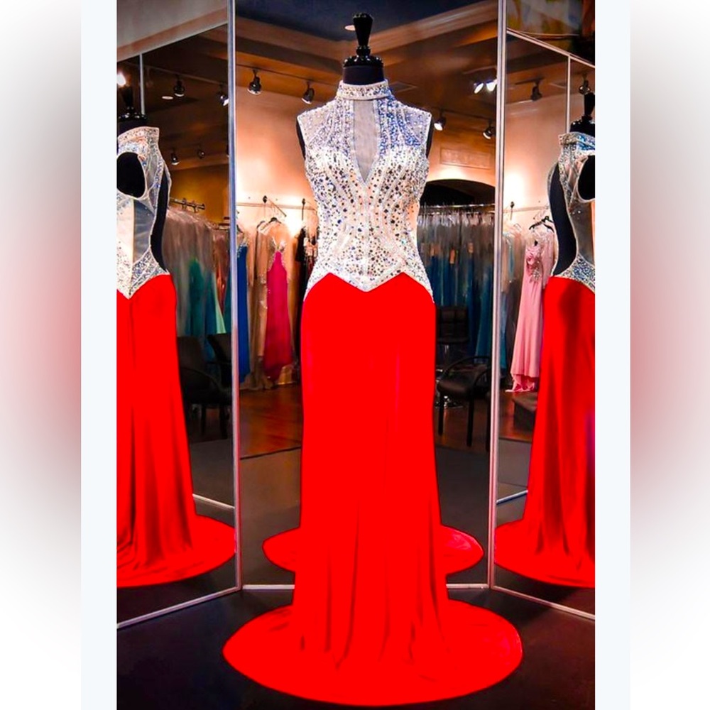 Milano Formals Red Prom Dress